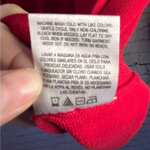 Laura Scott Woman red cardigan beaded collar button up size 1x - Picture 8 of 10